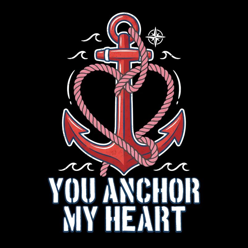 Tu ancres mon cœur Bateau nautique de navigation Valentine