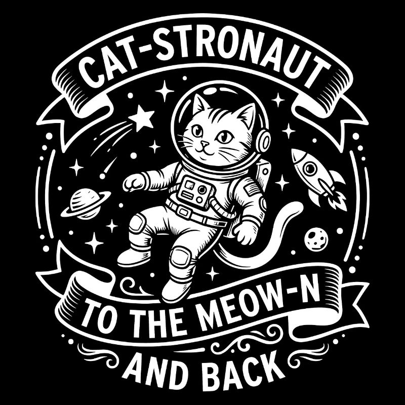 Cat-Stronaut to the Meow-n and Back