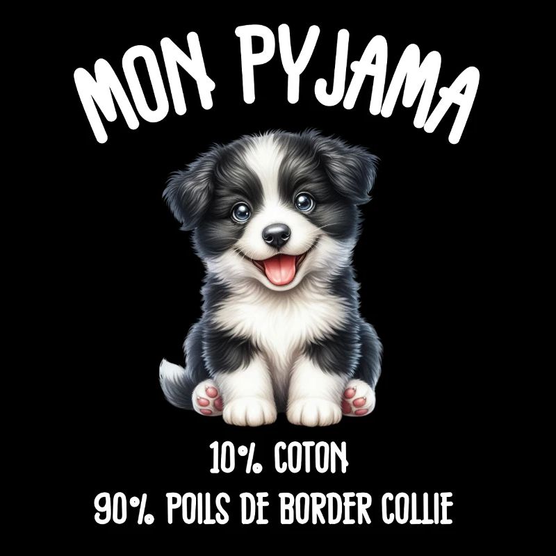 Pyjama Drôle Chien Border Collie