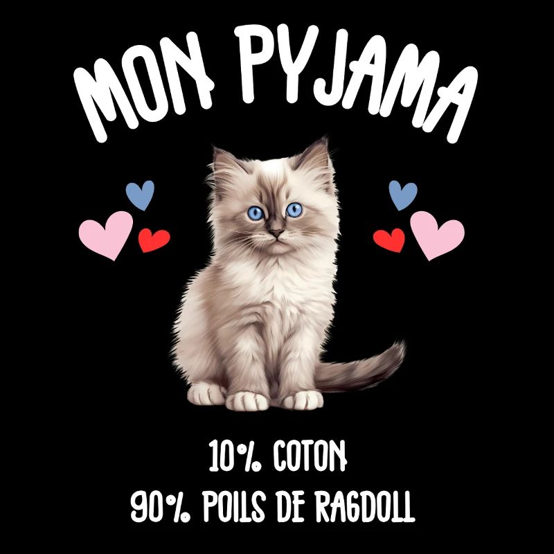 Pyjama Poils de Chat Ragdoll Humour