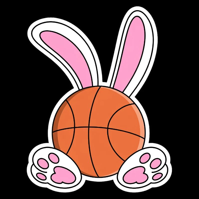 Design de lapins de basket de Pâques