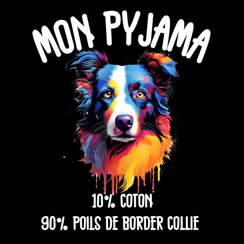 Pyjama Drôle Chien Border Collie