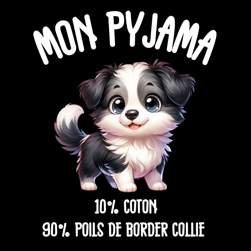 Pyjama Drôle Chien Border Collie