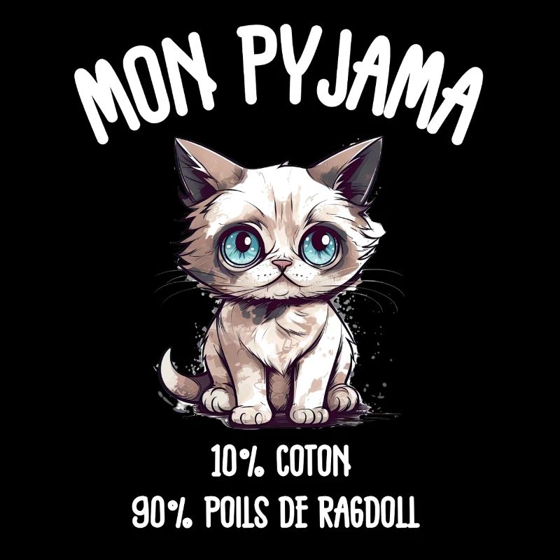 Pyjama Poils de Chat Ragdoll Humour