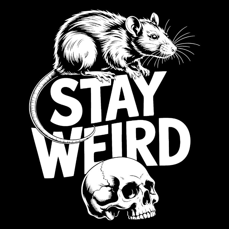 Reste têtue, rat et crâne