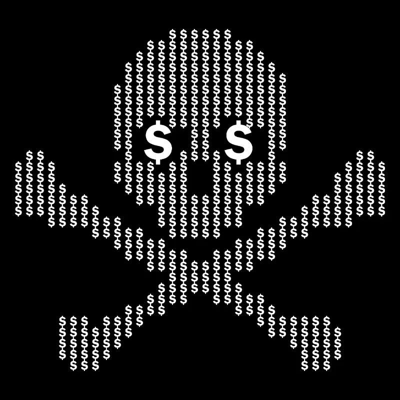 Dollar Skull Crossbones