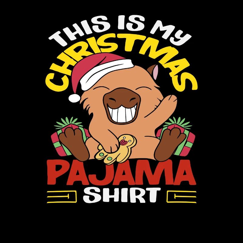 Capybaras Mignons pyjamas de Noël drôles d’animaux