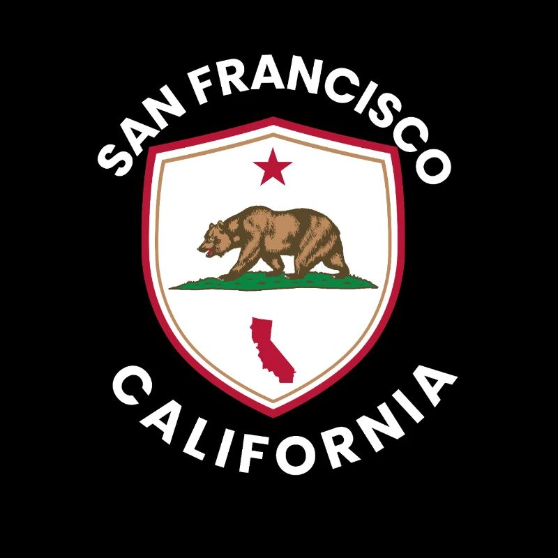California Bear Flag Emblem
