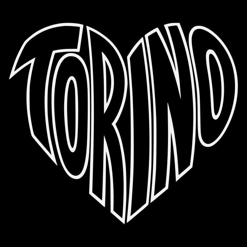 Torino, Turin Heart Typography