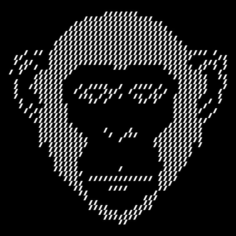 Pixel Monkey Halftone Art