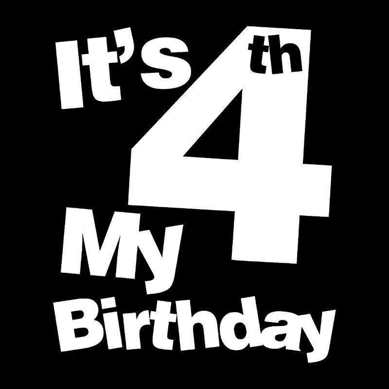 Graphisme en caractères gras pour son 4e anniversaire