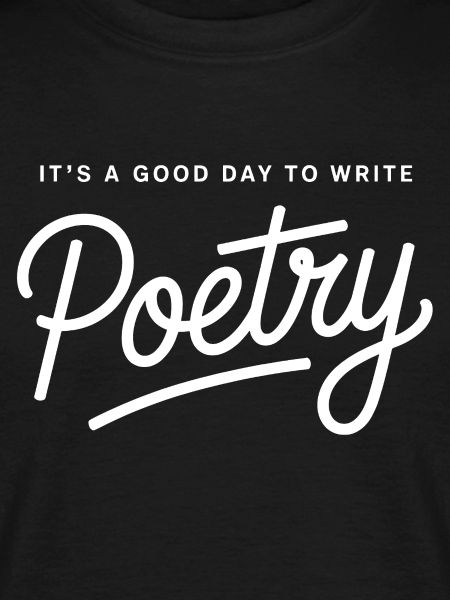 Poetry Script on Black Background