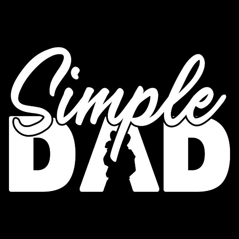 Silhouette simple de papa Paternité minimaliste