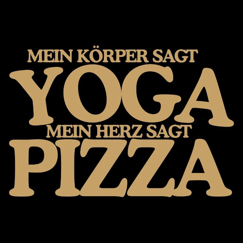 Yoga oder Pizza Lustiger Retro Spruch Design