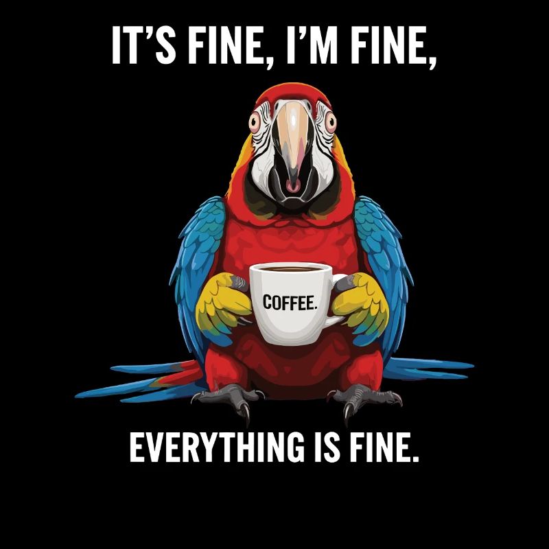 C’est bien dans l’humour de perroquet au café fin