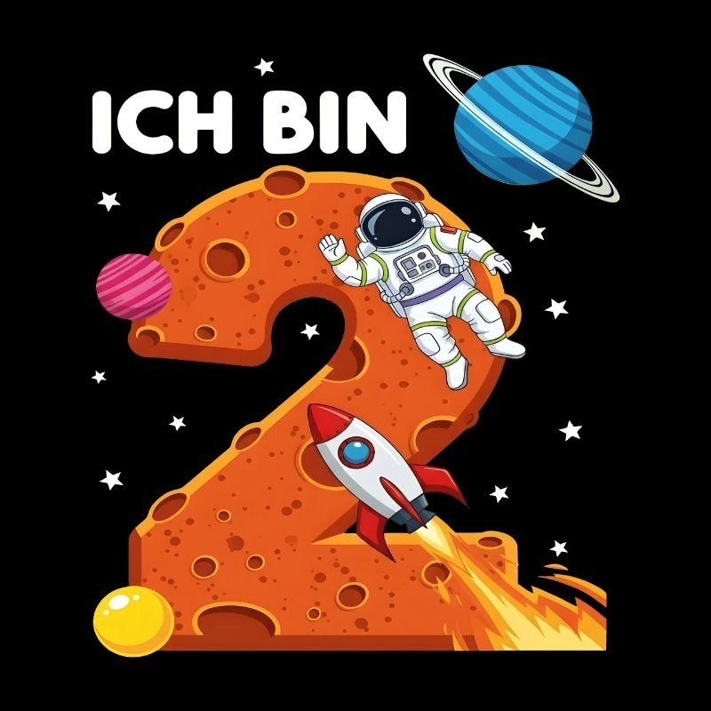 Ich bin 2 Astronaut Weltraum Geburtstag