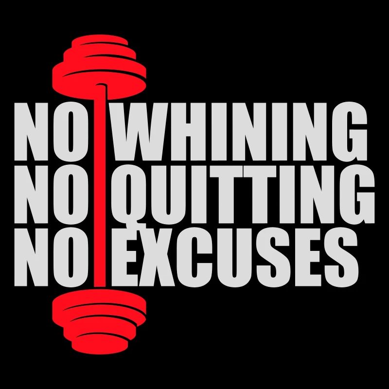 Pas de plaintes, pas d’abandon, pas d’excuses, motivation pour la salle de sport