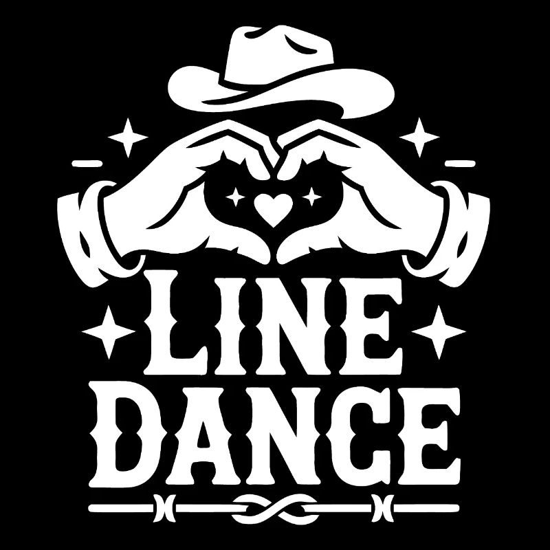 Line Dance Heart Shape Cowboy Style