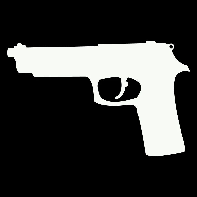Pistol silhouette in contrast
