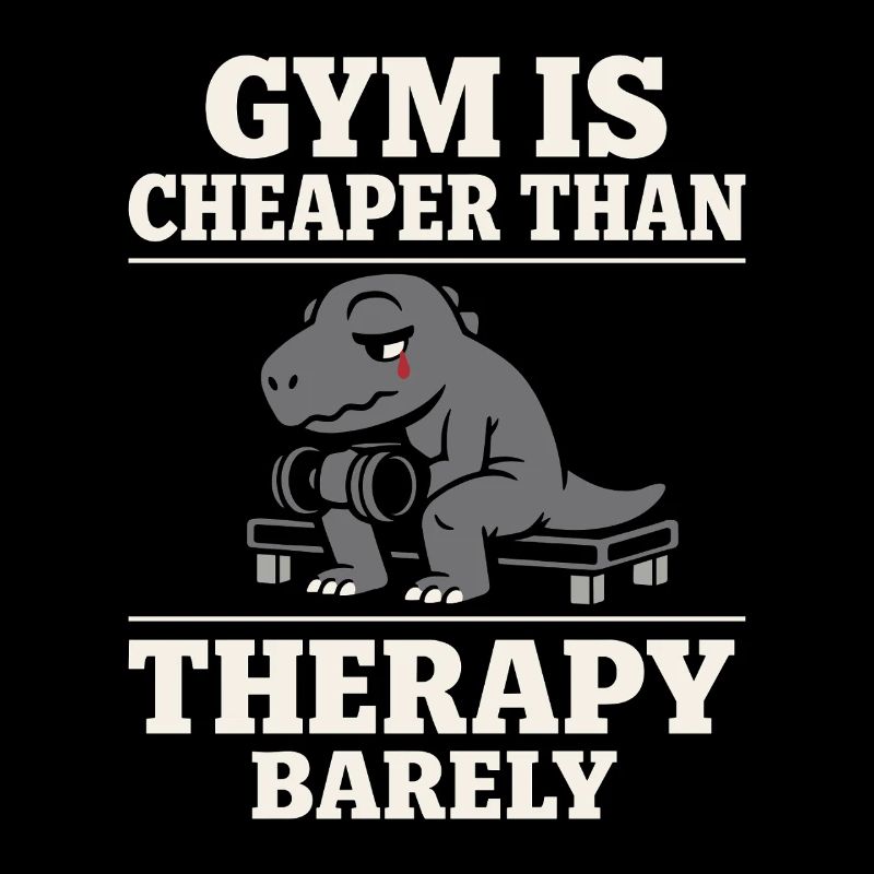 Emo Dinosaurier Lustiges Gym Sad Workout Lifting