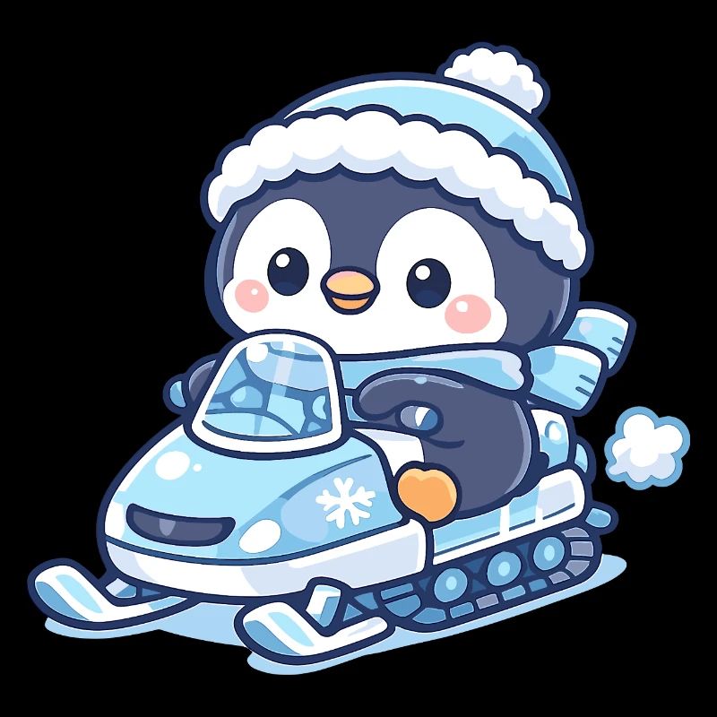 Pinguin Schneeschlitten-Zauber