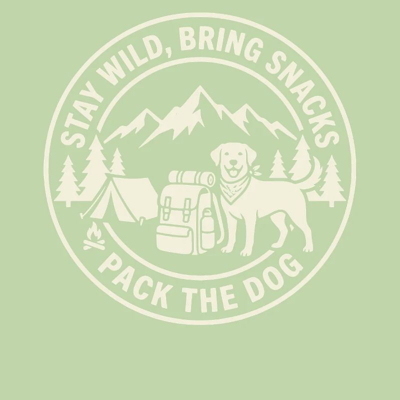 Bleib wild Bring Snacks Pack das Hundedesign