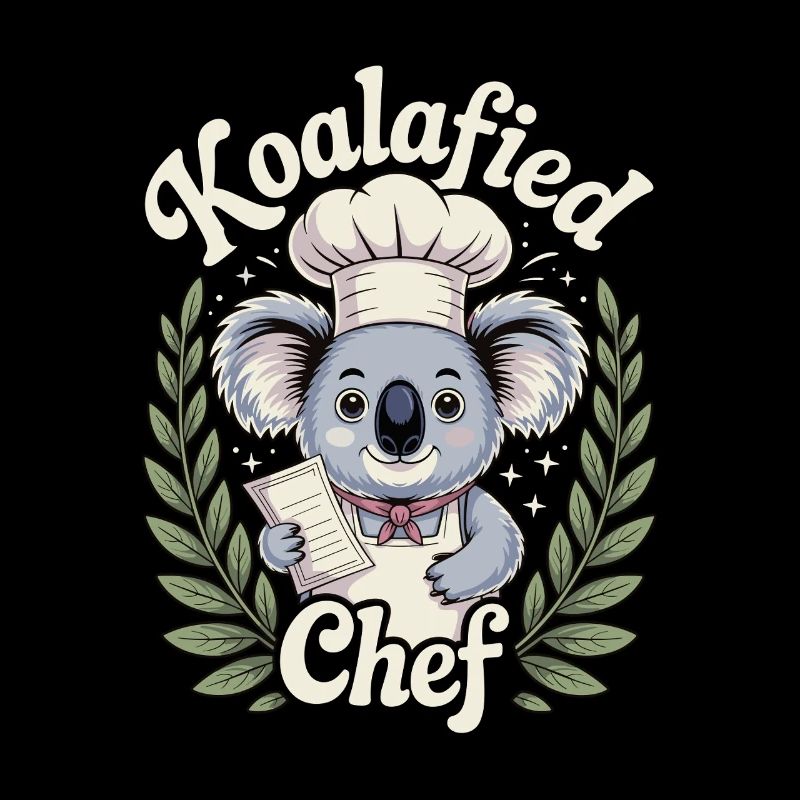 Chef koalafié drôle Cuisinier koala mignon