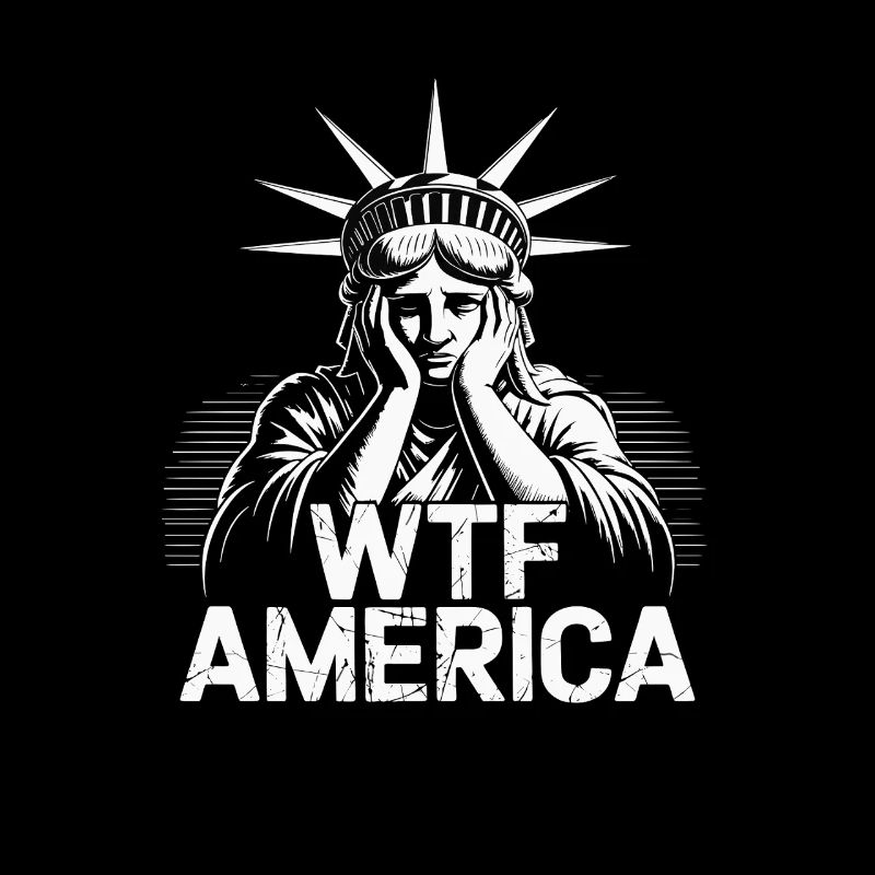 WTF America Freiheitsstatue Satire