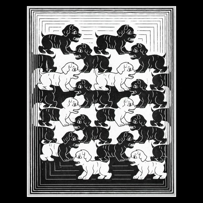 Chiots teckels en motif monochrome