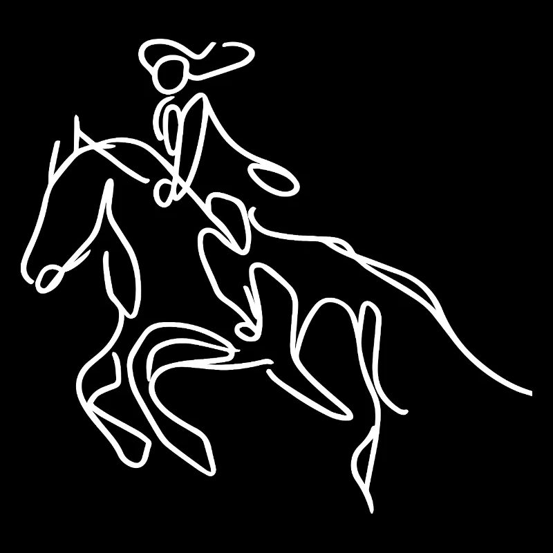 Dessin de fille d’équitation