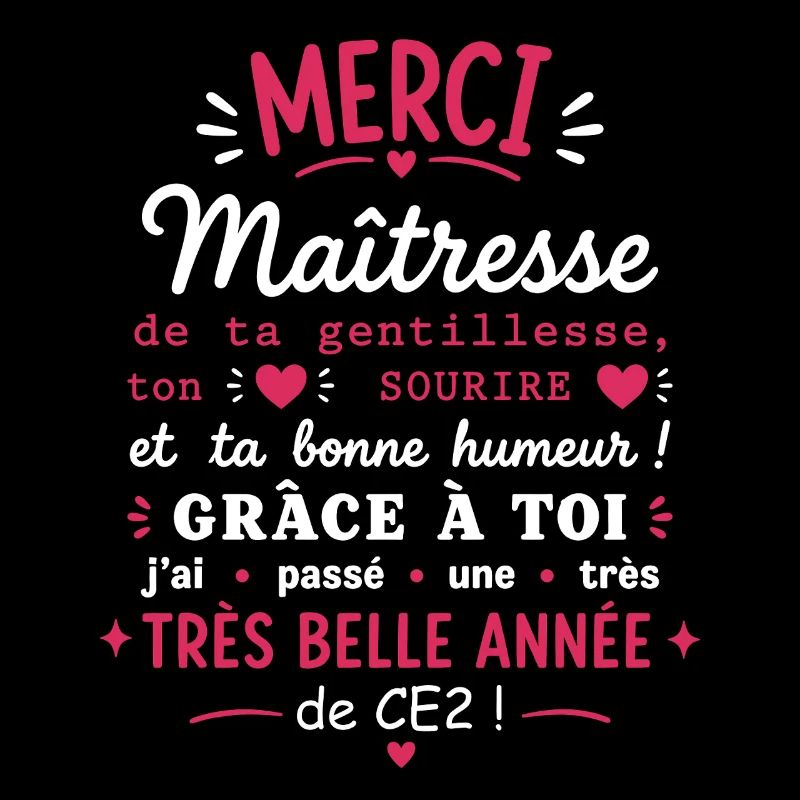 Merci Maîtresse CE2 