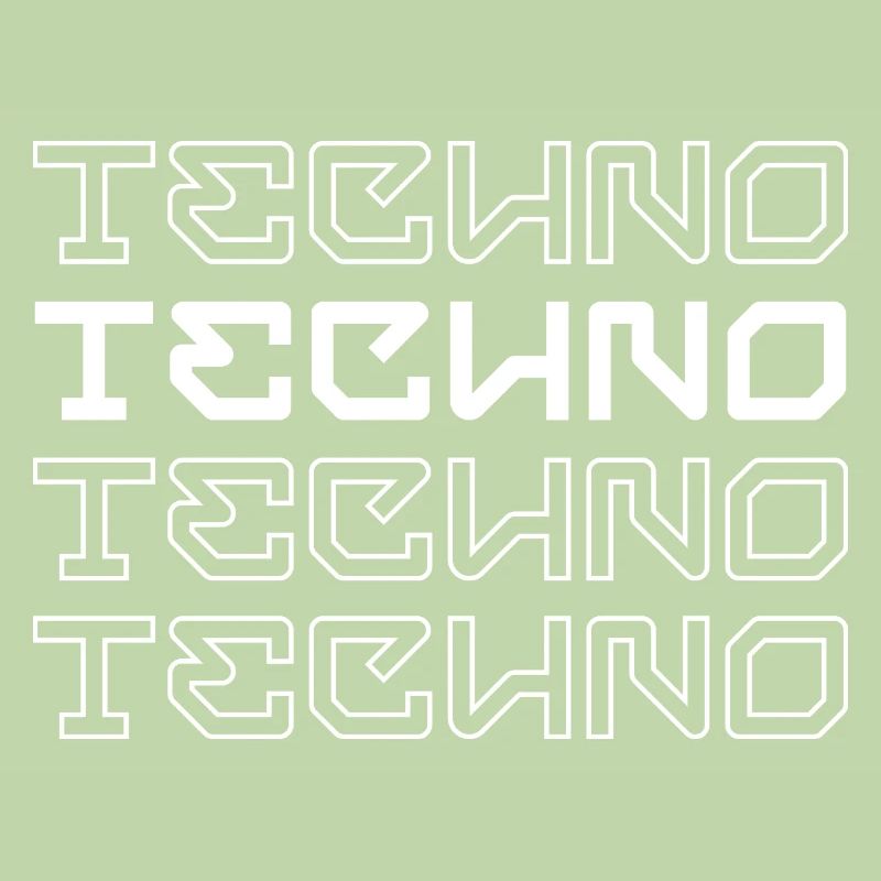 Conception de logo en typographie techno-moderne