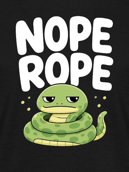 Nope Rope Funny Grumpy Green