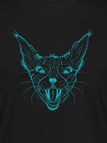 Neon Sphynx Cat Face Glow