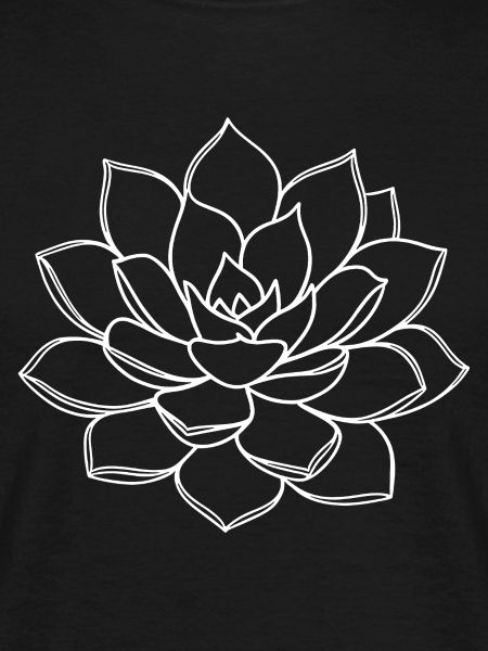 Minimal Line Lotus Bloom