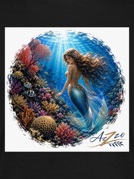Underwater mermaid in the reef