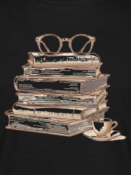 Stack of books with glasses