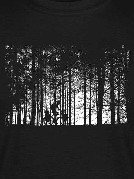 Forest Path Silhouette: Bicycle