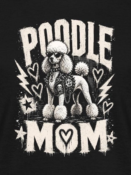 Pudel Mama Motiv mit Herz
