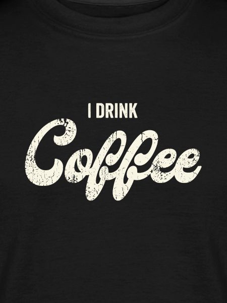Ich trink Kaffee – Retro Script