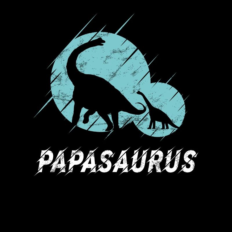 Papasaurus Brontosaurus father and son Dino