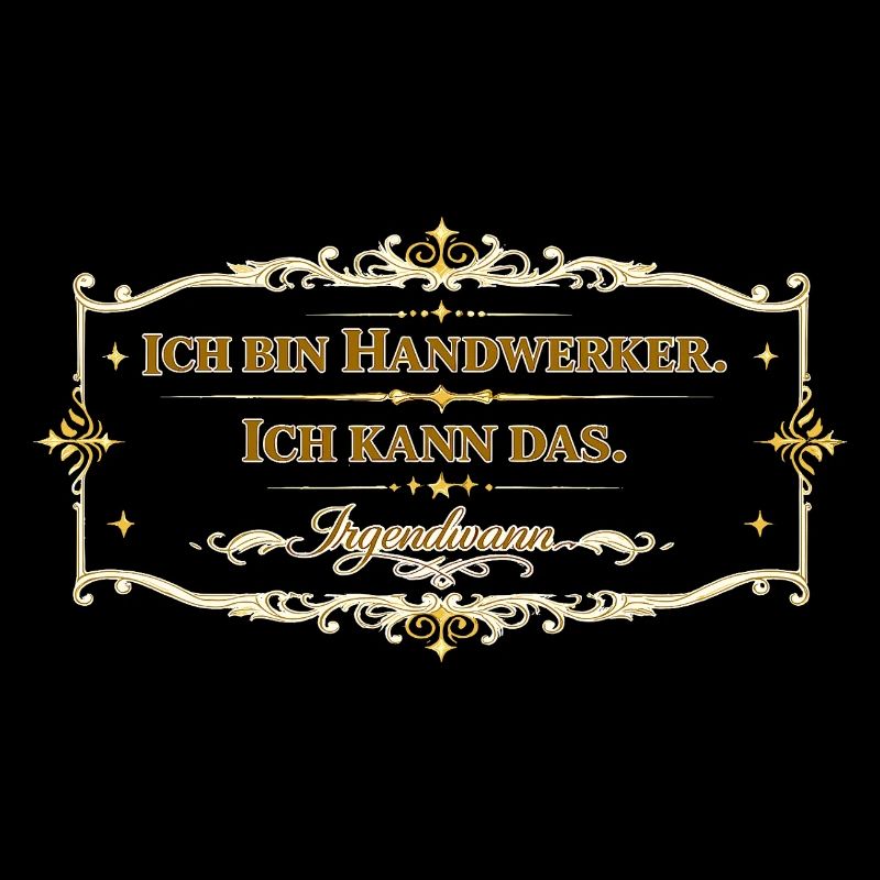 Vintage Handwerker Spruch