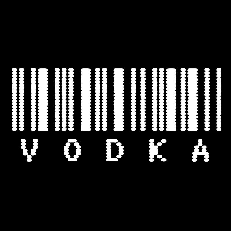 Typographie du code-barres de la vodka