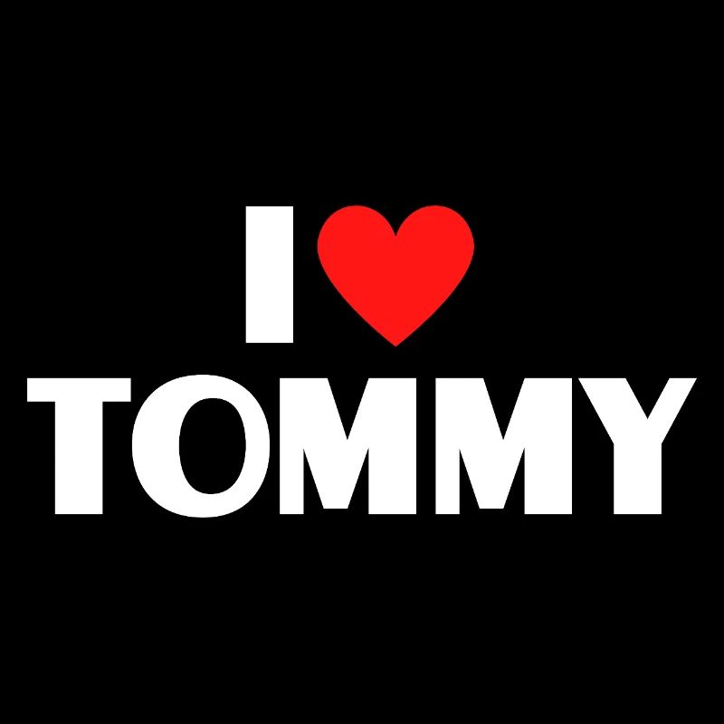 I Love Tommy Red Heart Retro Statement
