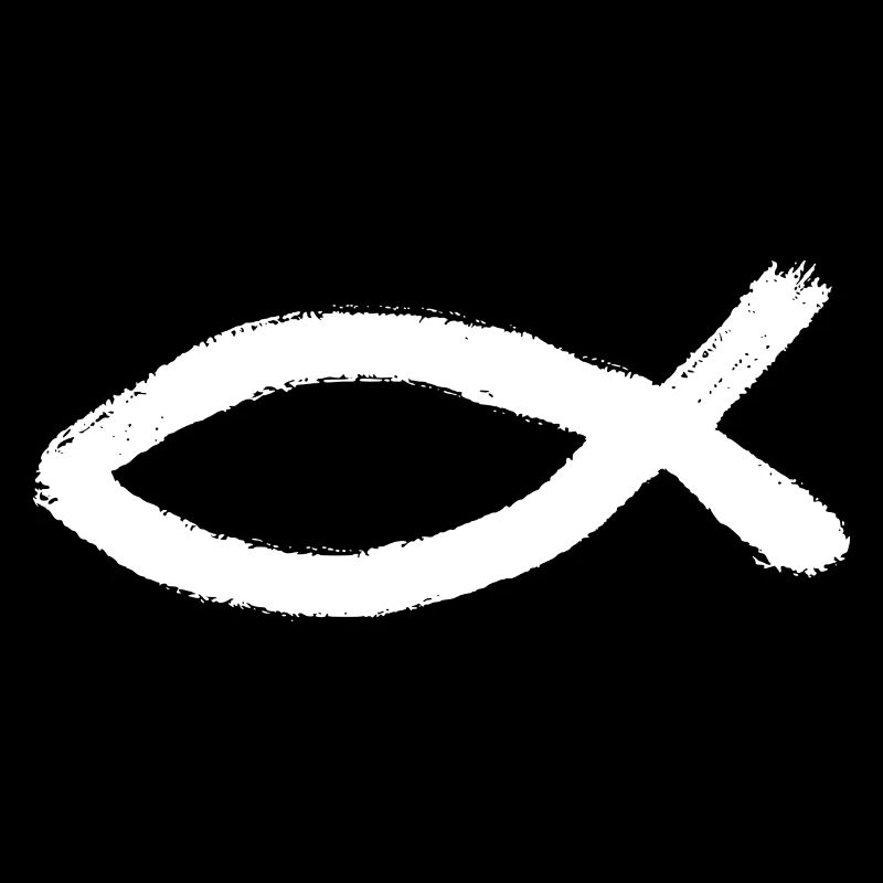Jesus Fish White Ichthys Fish Jesus