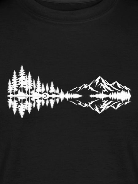 Bergsilhouette Mono-Lichtlinie