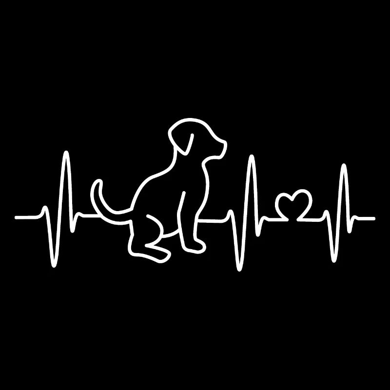 Lignes de chien Heartbeat Pulse symbole chien amour icône