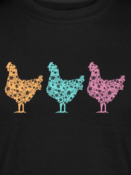 Pastel Chickens Silhouettes Pattern