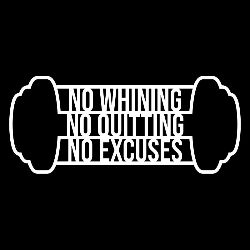 Pas de plaintes, pas d’abandon, pas d’excuses, motivation pour la salle de sport
