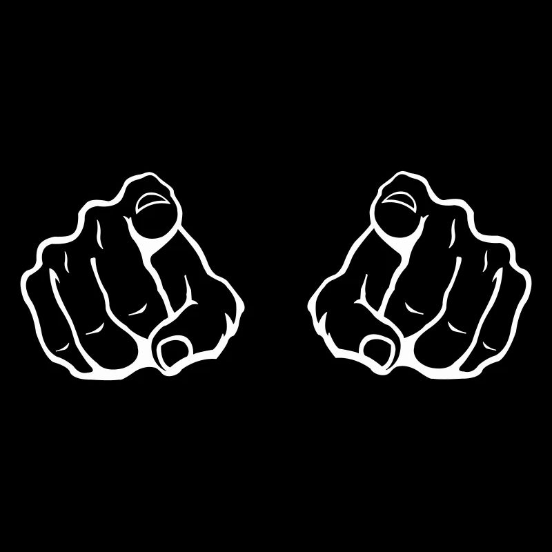 Two index fingers eye-catcher
